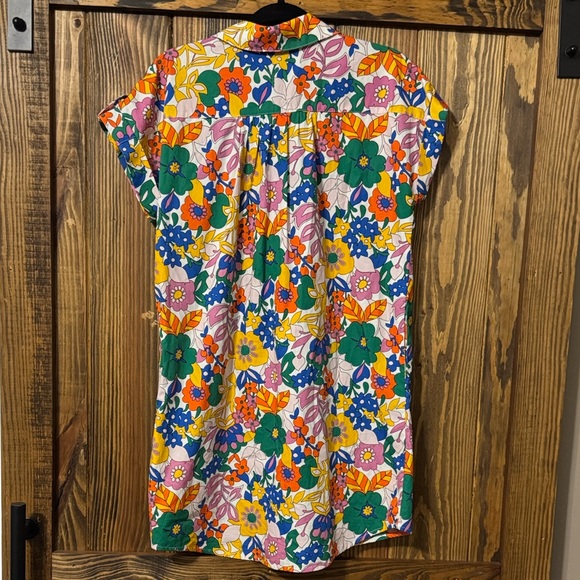 Karlie Multicolor Floral V-neck Shirt Dress - Picture 3 of 5
